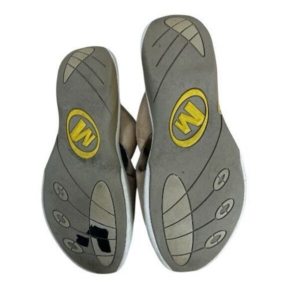 Merrell Palmetto Taupe Sandals Women Size 12 Brown Tan Leather Slides Slip On - Picture 10 of 12